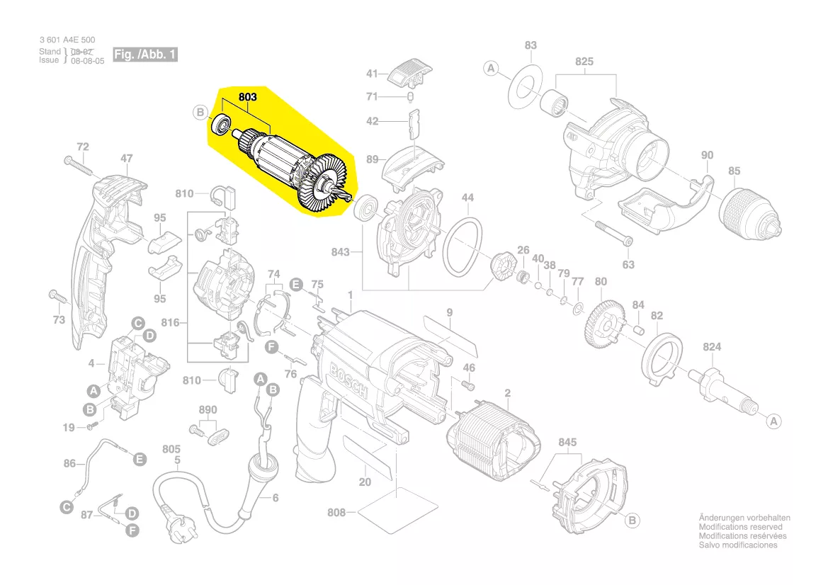 Induit BOSCH réf. 2 604 011 913